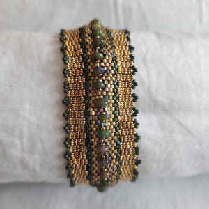 Beaded Bracelet - 24k Gold with Ethiopian Opal