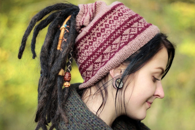 Knitted Dreadlock Hat for Woman With Opened End for High Etsy