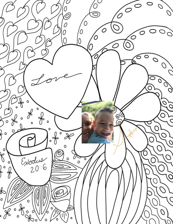 Beautiful Coloring Page Exodus 20: 6 | Etsy