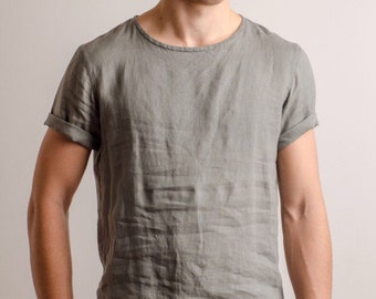 linen t shirt mens