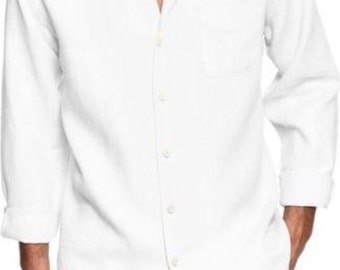Linen Beach Shirt Etsy