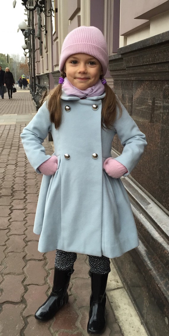light blue girls coat