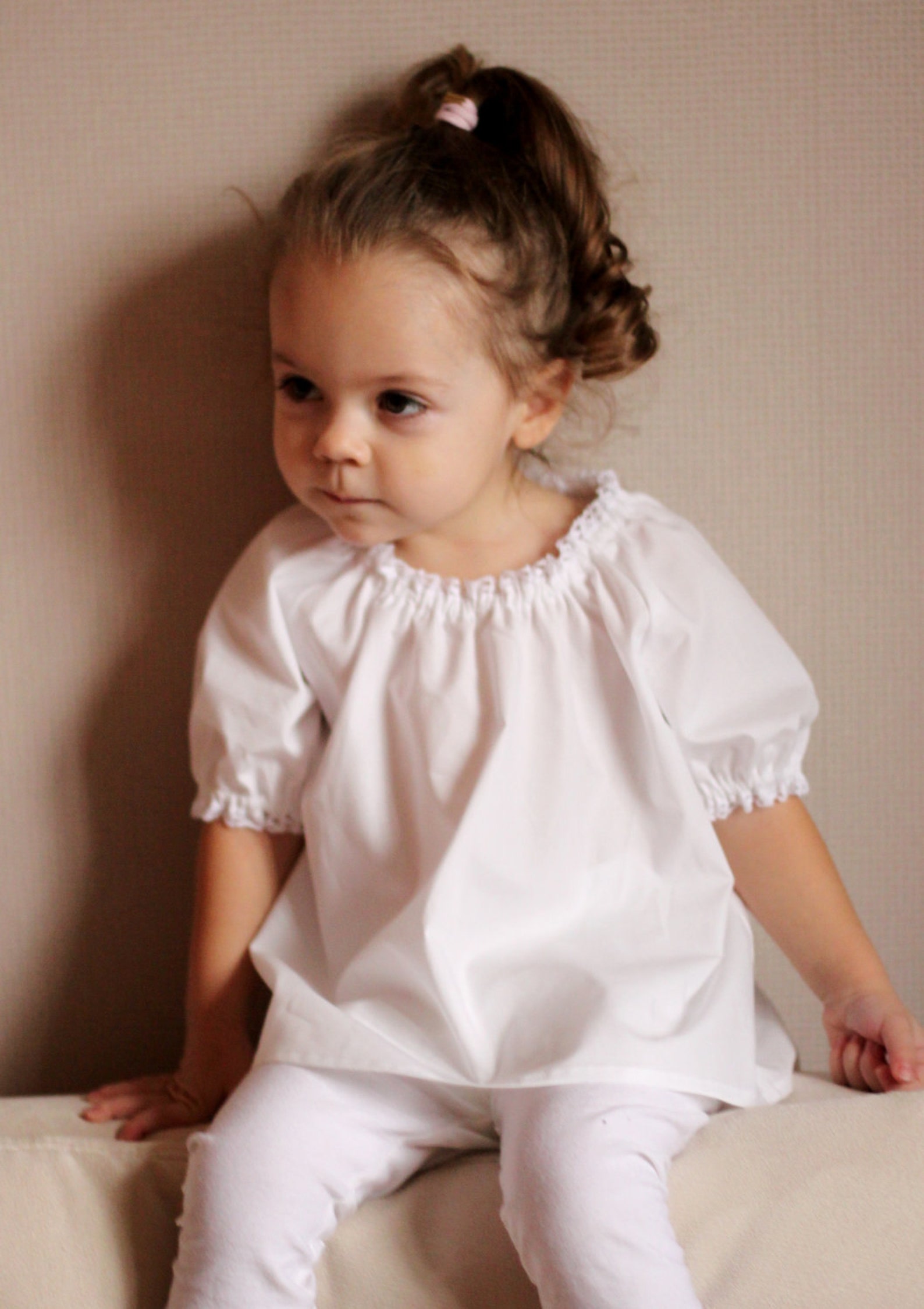 Girls White Blouse B11 Classic Cotton Raglan Sleeve Top Etsy