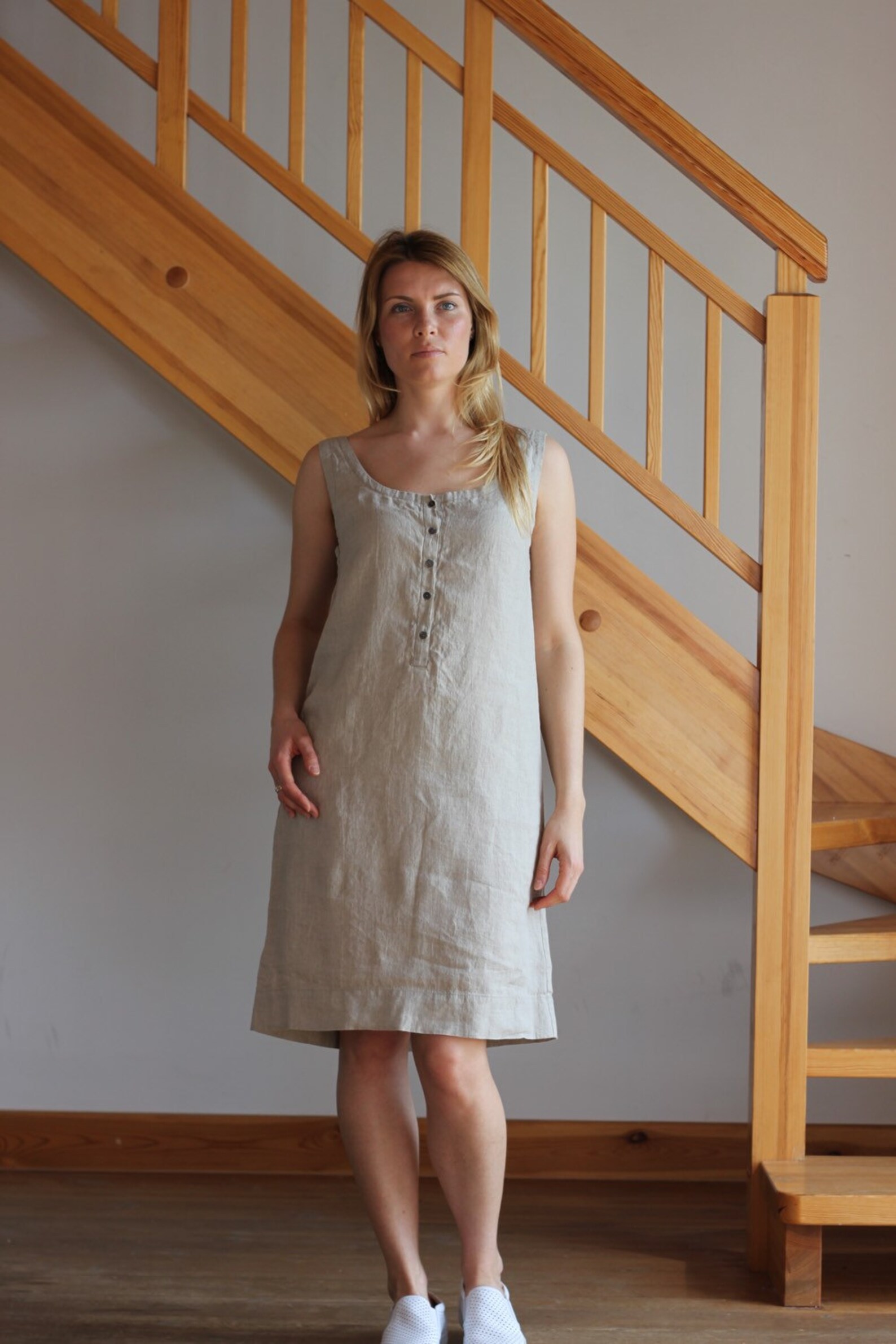 Linen Slip Dress Mini Linen Dress Linen Dress Natural Linen Etsy
