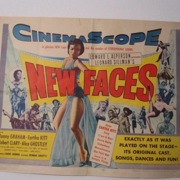 New Faces  movie half sheet with Eartha Kitt