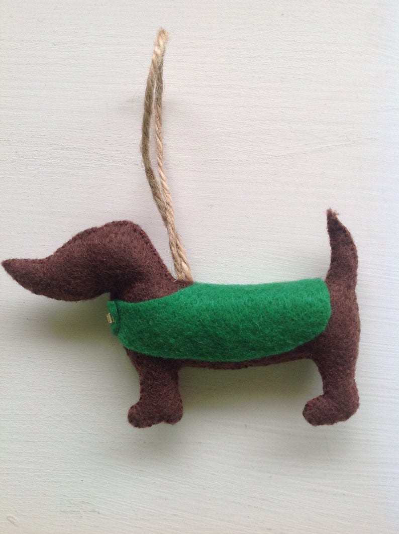 Hanging Sausage/ Dachshund Dog Decoration Etsy UK