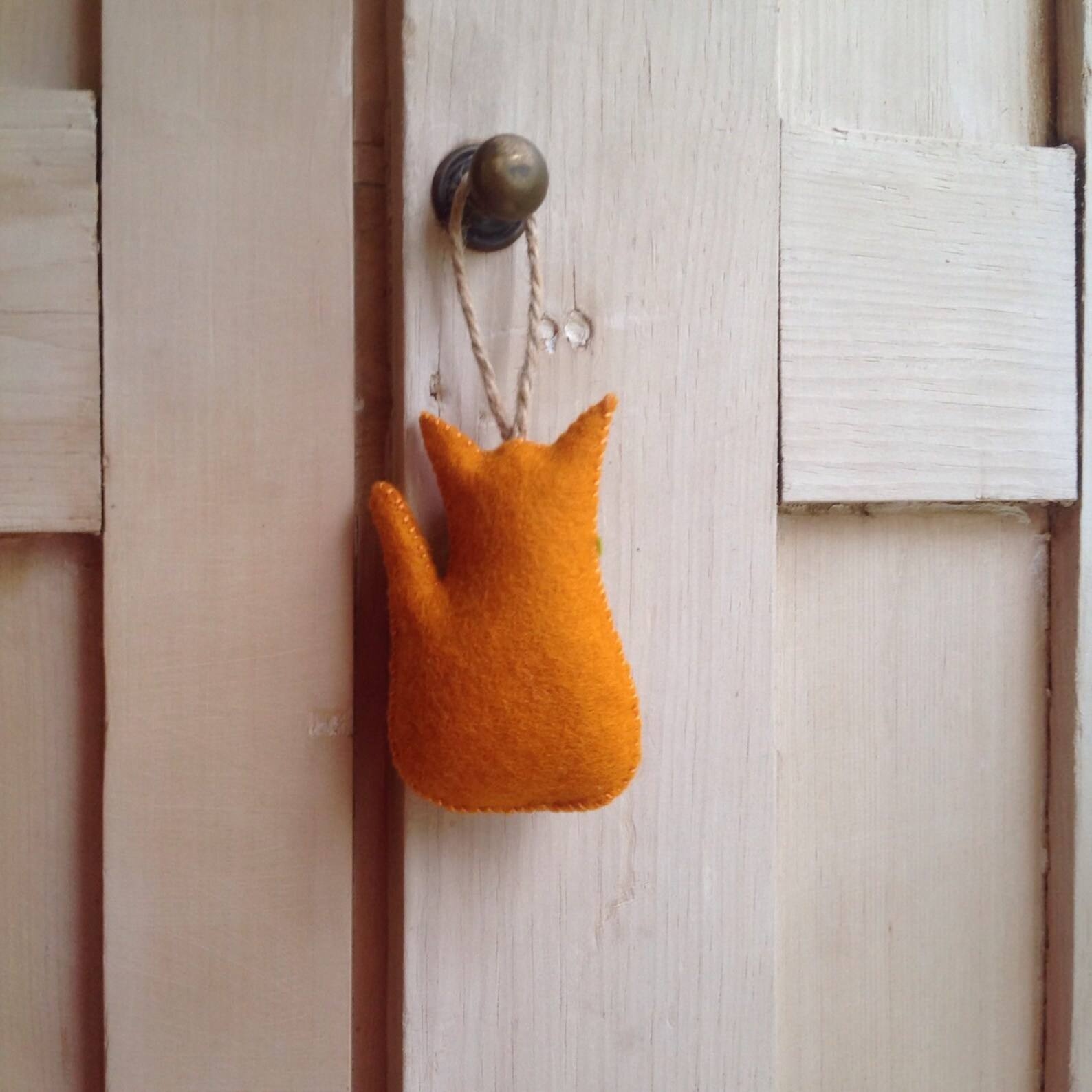 Hanging Felt Little Ginger Cat Etsy España