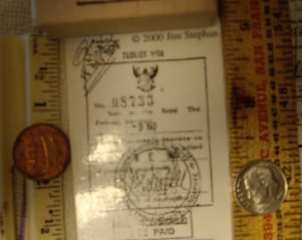 FAUX passport Thai Rubber stamp rubber only  un-mounted or wood mounted   rubber stamp