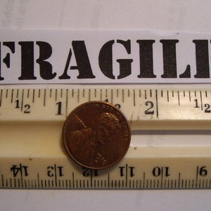 1 Fragile vintage 1955 rubber stamp mark your packages from original plates. vintage wood too. image 4
