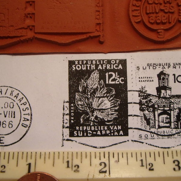 Capetown South Africa postmark postage stamp  Rubber stamp un-mounted scrapbooking rubber stamping journal