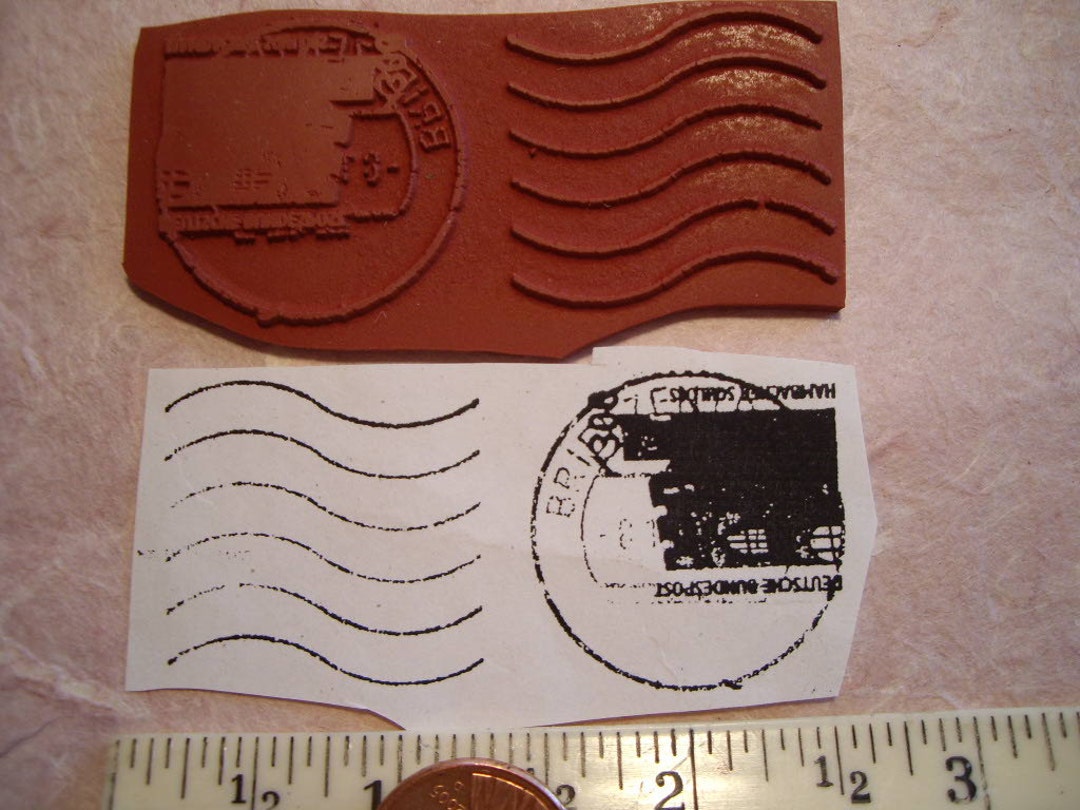 Deutsch Bunderpost Postal Cancellation Rubber Stamp Unmounted