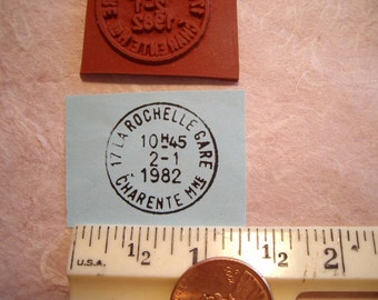 LaRochelle France postal Rubber stamp un-mounted scrapbooking rubber stamping