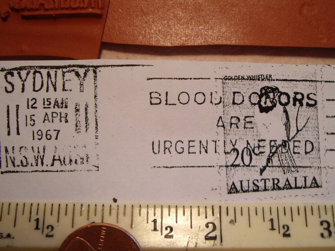 Australia Postmark Postage Stamp Rubber Stamp Un-mounted Scrapbooking ...
