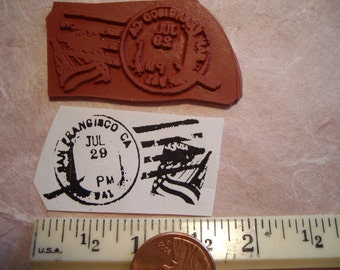 San Francisco postal cancellation Rubber stamp un-mounted scrapbooking rubber stamping