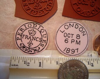 London & Paris rubber stamps Vintage  2 images un-mounted rubberstamps