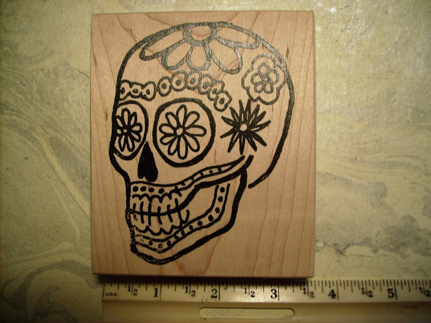 Dia De Los Muertos Day of the Dead Skull Roughly 4x3inch Sugar Skull ...