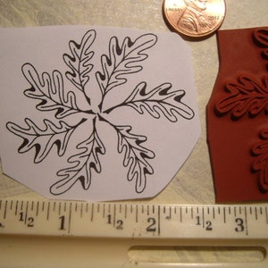 Pinwheel leaf  rubber stamp un-mounted scrapbooking rubber stamping