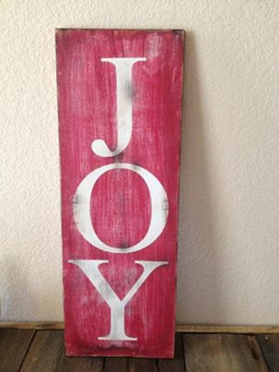 Items similar to JOY Christmas Wall Hanging Rustic Home Decor on Etsy