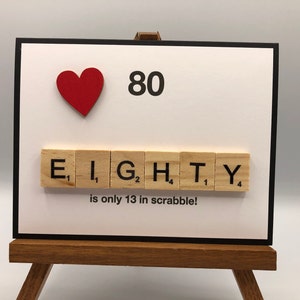 80 is Only 13 in Scrabble! - Etsy