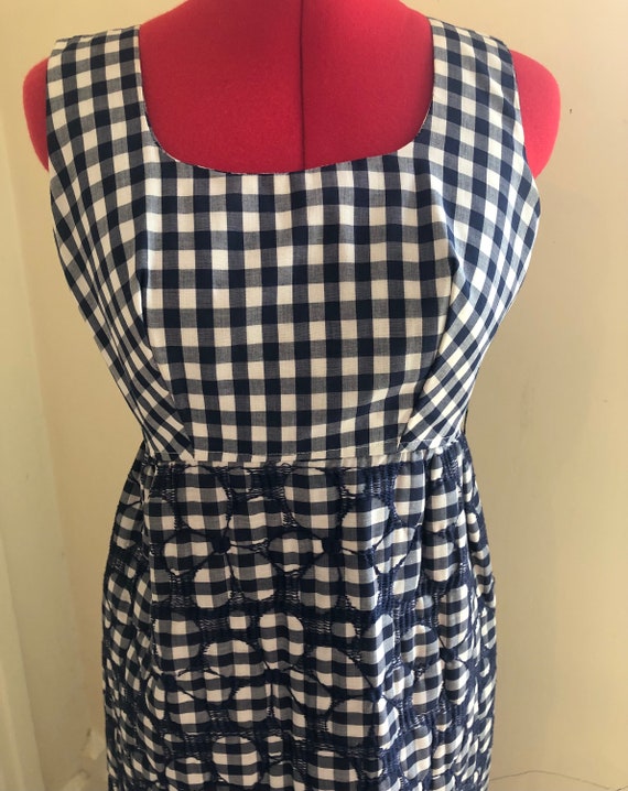 Vintage 1970s dress blue gingham - image 5