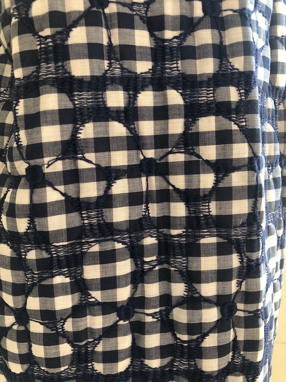 Vintage 1970s dress blue gingham - image 4