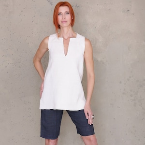 Bermuda Shorts Sewing Pattern: Women&#39;s Linen Denim (PDF Pattern)