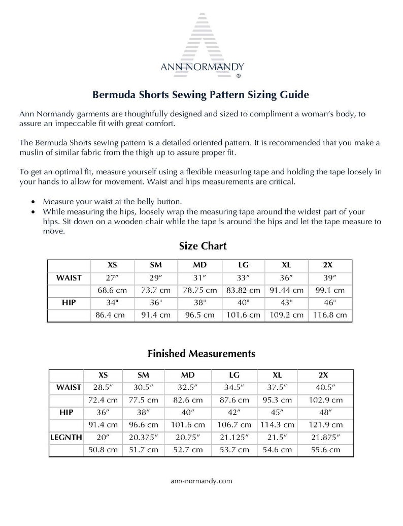 Sewing Patterns for Women Sewing Patterns Bermuda Shorts Etsy