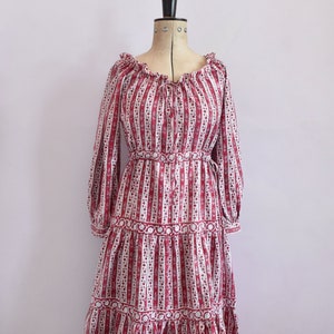 Vintage 1970er Ayesha Davar indische Baumwoll Gaze paisley smock Zeltkleid - Vintage India gaze - 70er Jahre Hippie Ethno Boho Gyspy