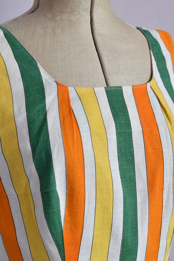 Vintage 1940s 50s striped cotton sun top - 40s 50… - image 9