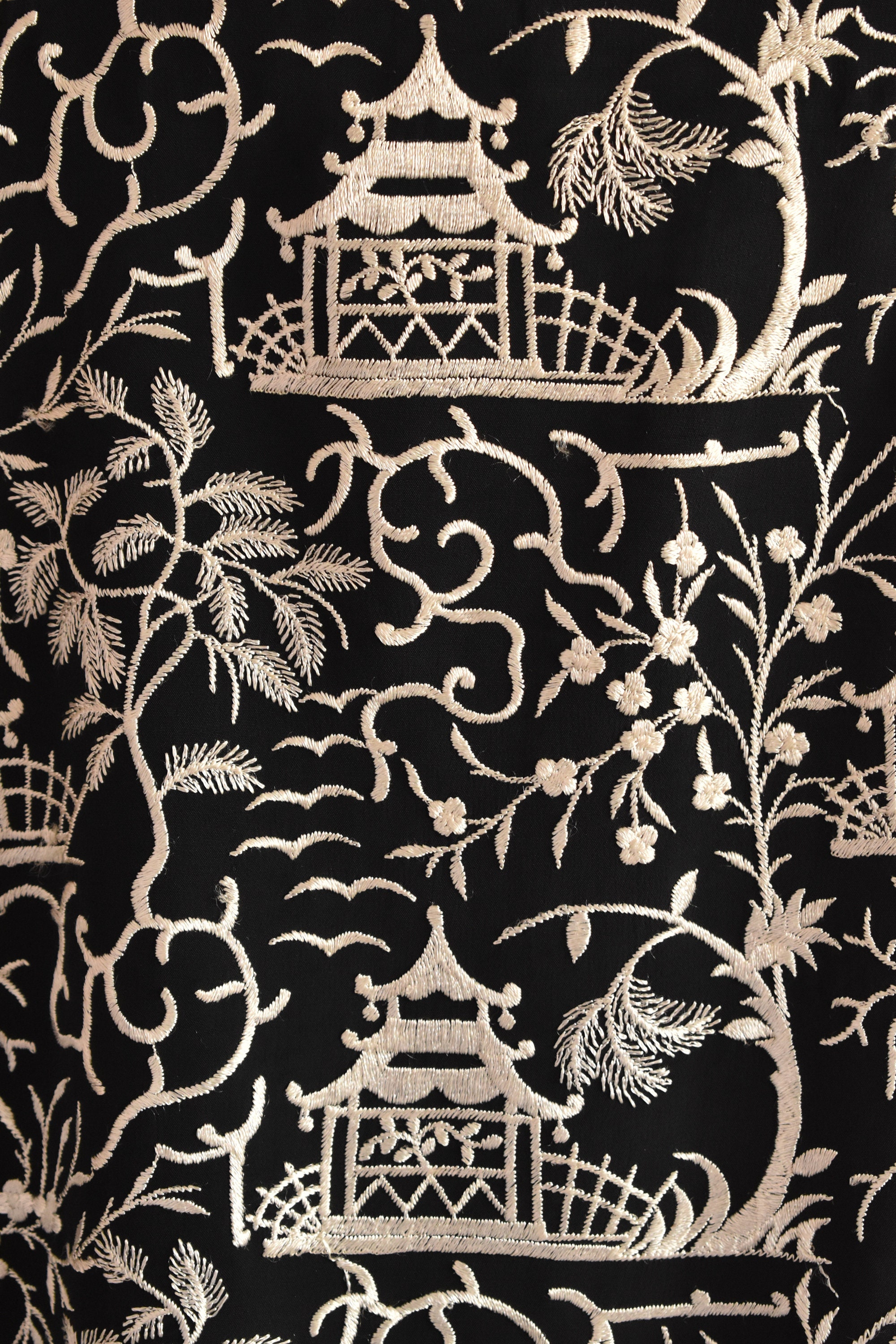 Vintage 1930s Nitor Chinoiserie Chinese Style Black & White