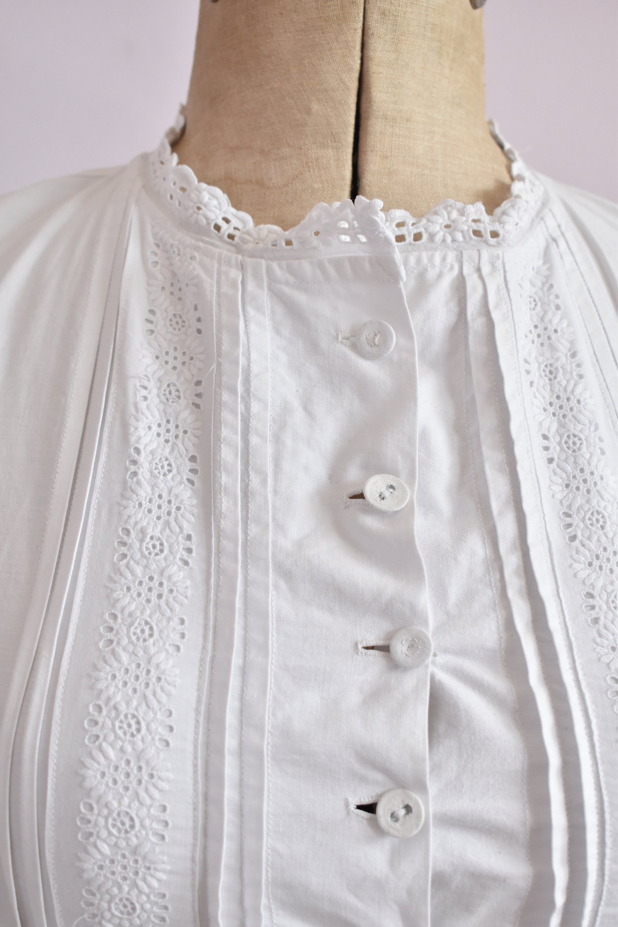 Vintage Antique Victorian Edwardian Embroidered Broderie