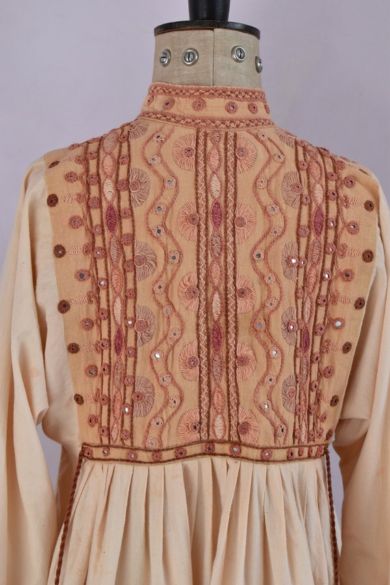 Vintage 1960s 70s Bazaar Indian cotton embroidere… - image 8