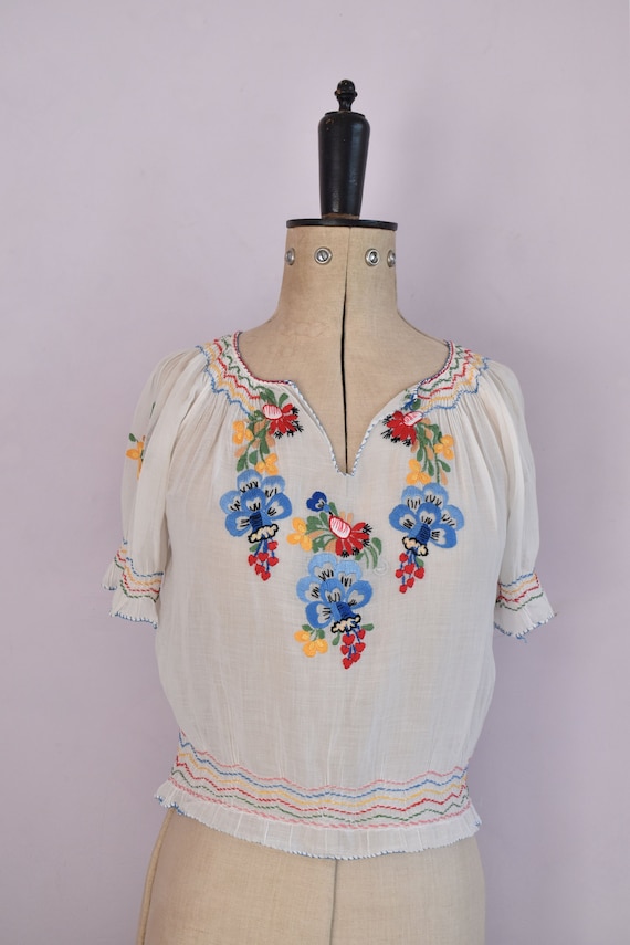 ORGUE | 25' SPRING COLLECTION Flower embroidery blouse color