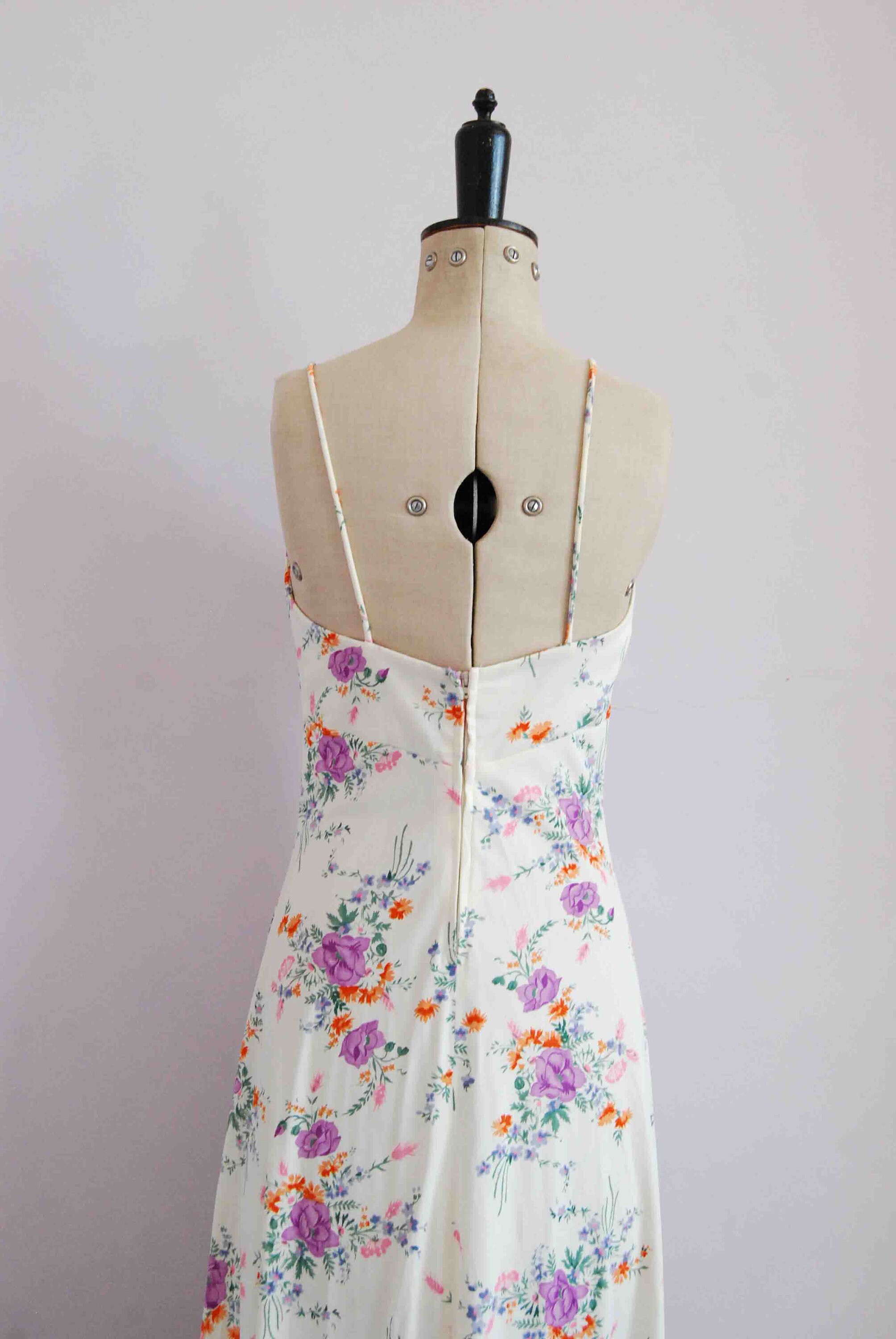 Vintage 1970s floral maxi dress & blouse 2 piece set 70s | Etsy