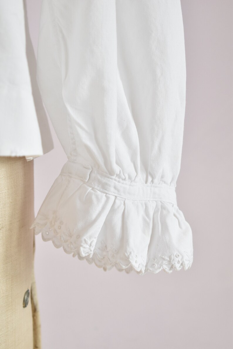 Antique Victorian Edwardian Floral Lace White Cotton Ruffle - Etsy