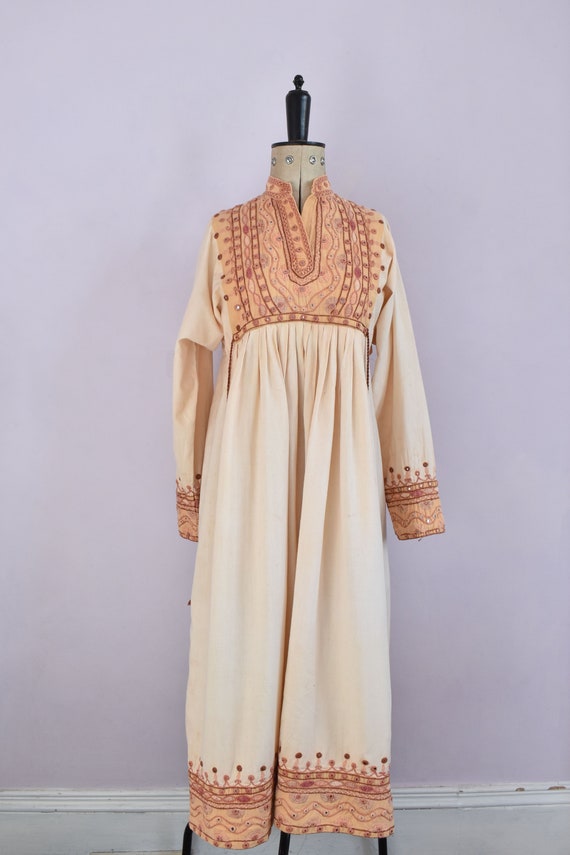 Vintage 1960s 70s Bazaar Indian cotton embroidere… - image 2
