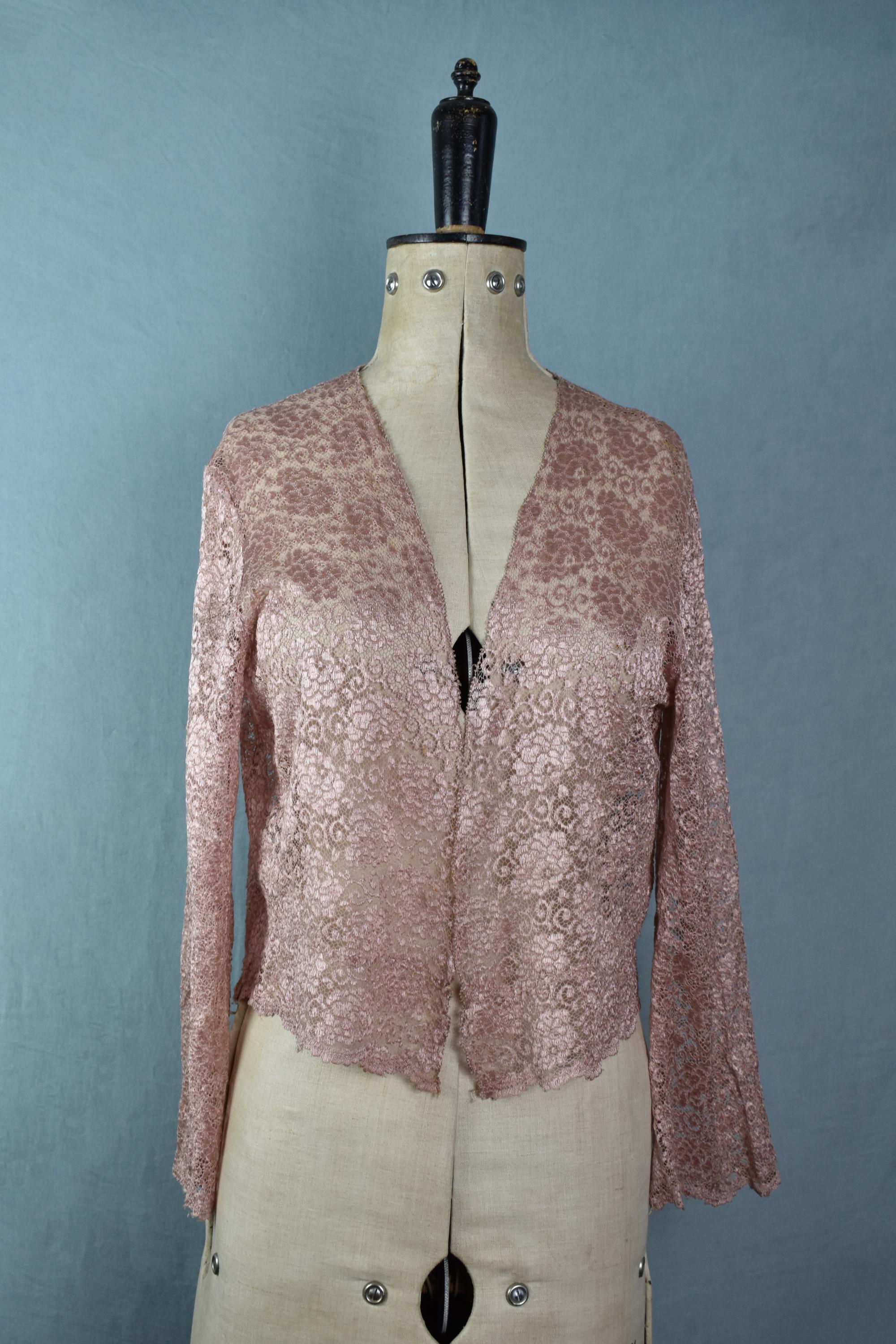トップス 1960s Pink floral lace bolero jacket 1960s Pink floral lace bolero jacket Pink Bolero Vintage - Etsy