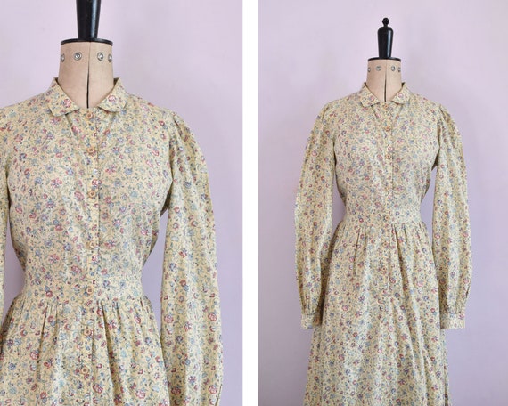 Vintage 1970s Liberty Origin yellow floral print