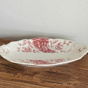 Pink & White Floral Serving Plate - Porcelain - Catch all - English Ironstone Pottery