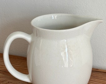 Vintage Ironstone Pitcher - Arabia - Made in Finland - Unique Exaggerated Spout Shape