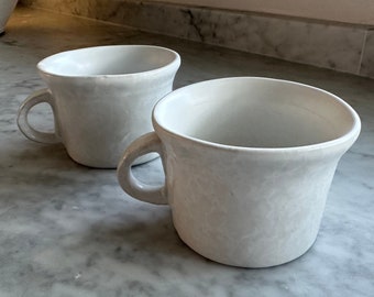 Bennington Pottery Coffee Mug White Sponge Ware