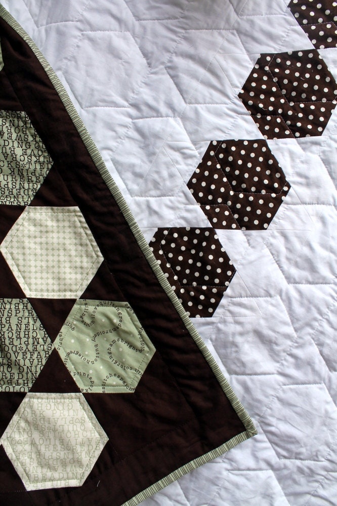 Wordplay Hexegon Quilt Etsy