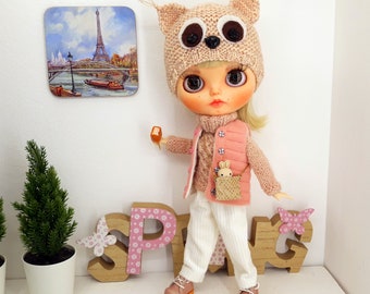 Blythe kleding Blythe beige set Blythe outfit Blythe lente