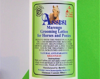 ASSISI All Purpose Marengo Grooming Lotion For Horses & Ponies 500ml bottle - Safe, Natural, cruelty free!