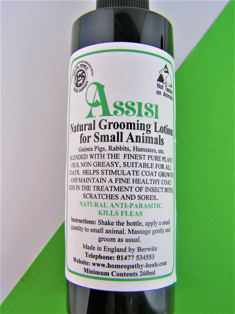 FLEA REPELLANT & NATURALGrooming Lotion for Rabbits, Guinea pigs,and Small Animals.100% Natural, Safe, Non-toxic, 260ml Spray image 2