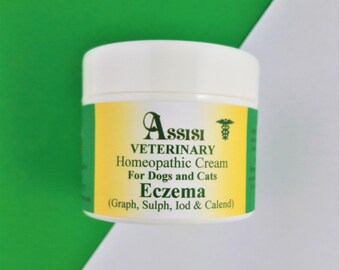 ECZEMA HOMEOPATHY CREAM for Dogs & Cats with  flaky ,dry skin  eczema