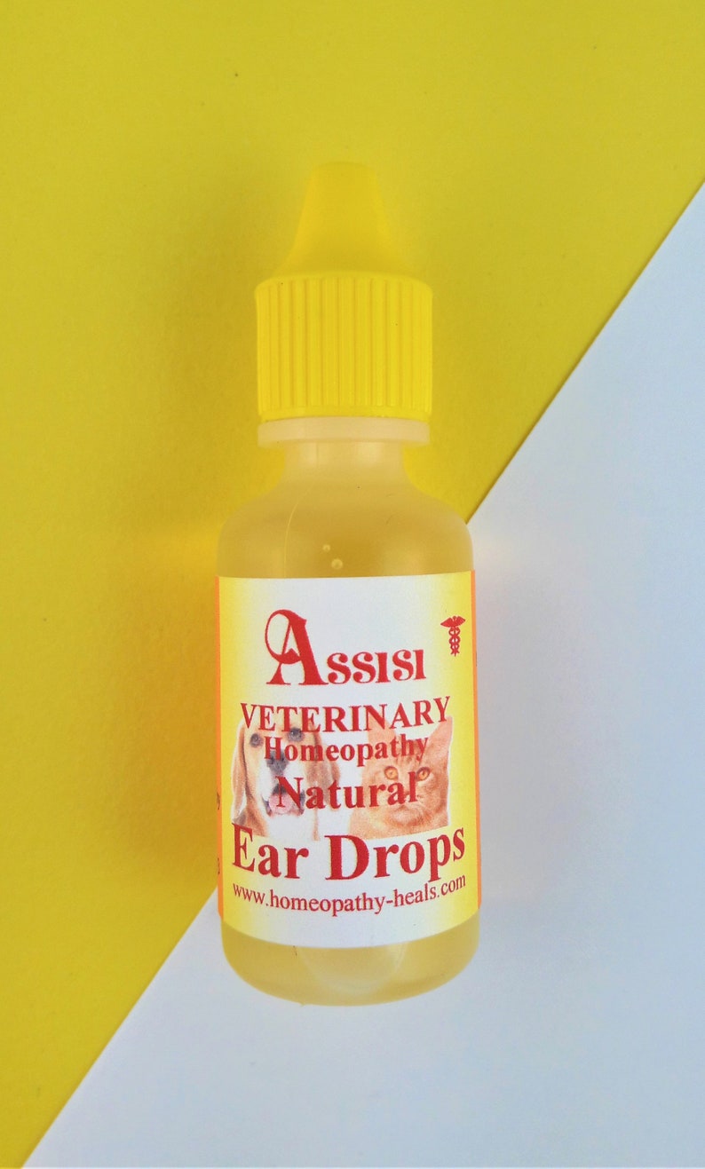 HOMEOPATHIC EAR DROPS, Natural Ear Cleanser for Dogs, Cats, and Small