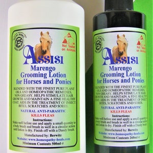 ASSISI All Purpose Marengo Grooming Lotion For Horses & Ponies 260ml spray Safe, Natural, cruelty free image 7