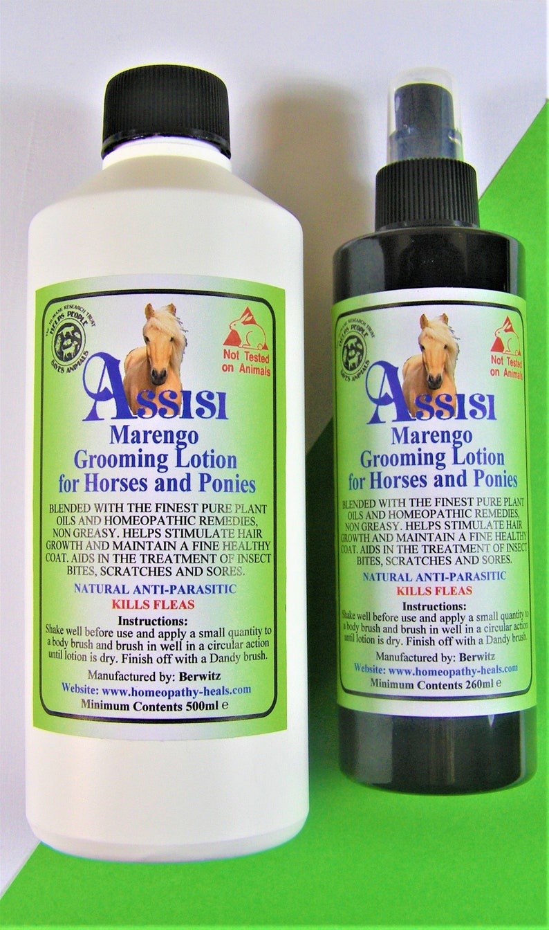 ASSISI All Purpose Marengo Grooming Lotion For Horses & Ponies 260ml spray Safe, Natural, cruelty free image 7