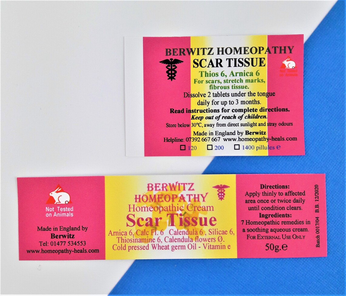 SCAR TISSUE HOMEOPATHY Cream Kit for Post Operative & Scar Etsy